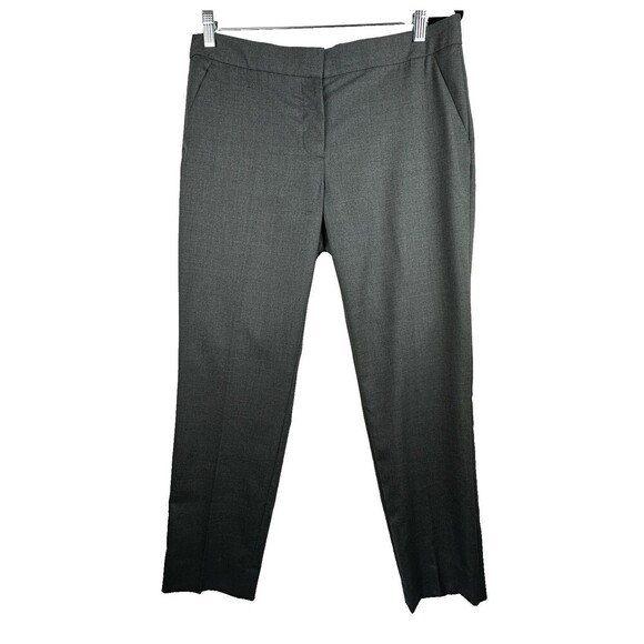 2/$30 J Crew Favorite Fit Dress Pants Slacks Size 8 Gray Wool Office Siren - Picture 1 of 11